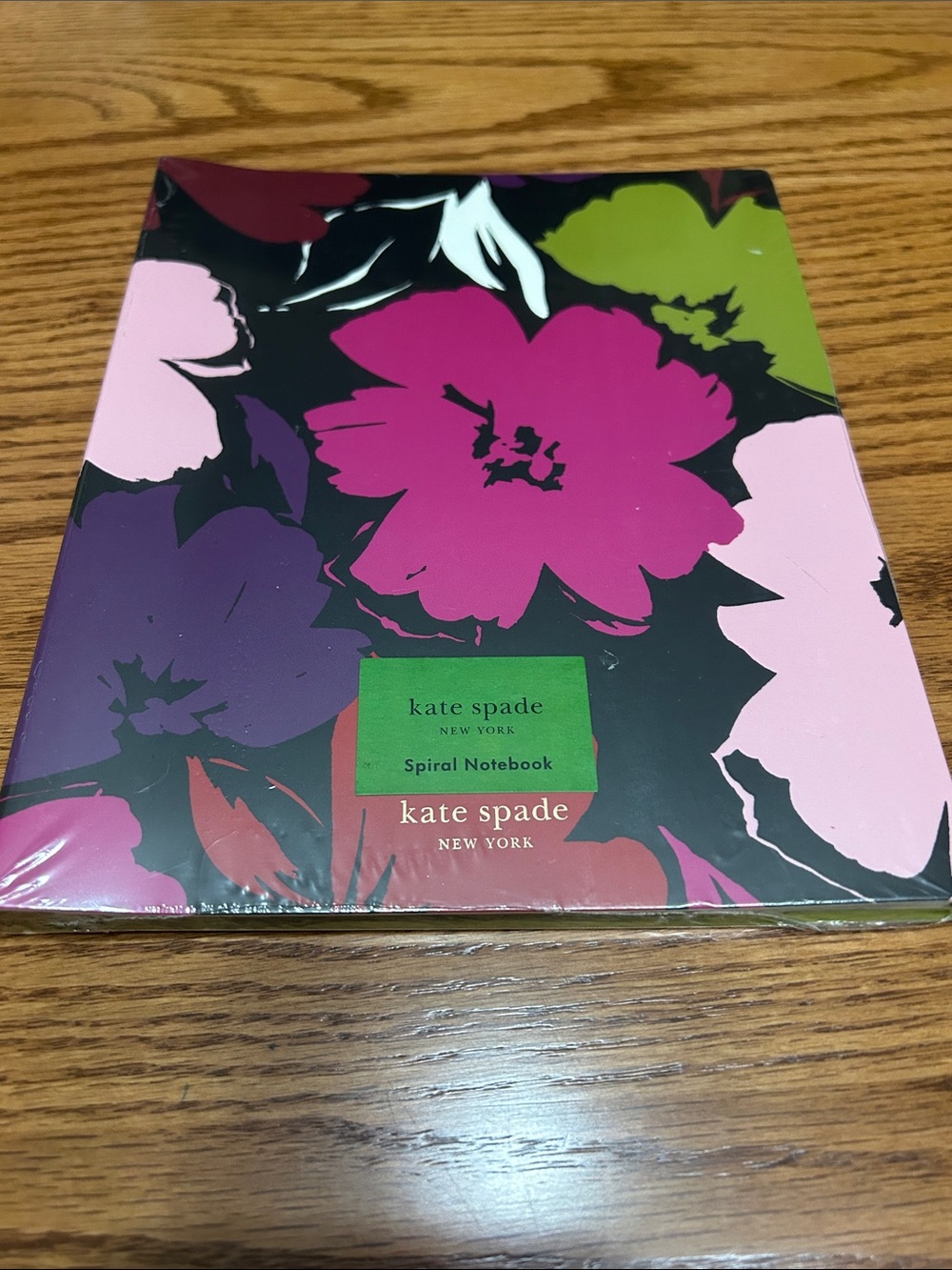 Kate Spade New York Painterly Blooms Spiral Notebook in Pink, Purple & Green NIP